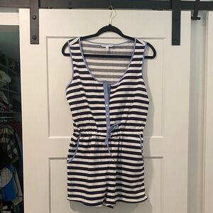 Southern Tide Blue and White Striped Top
